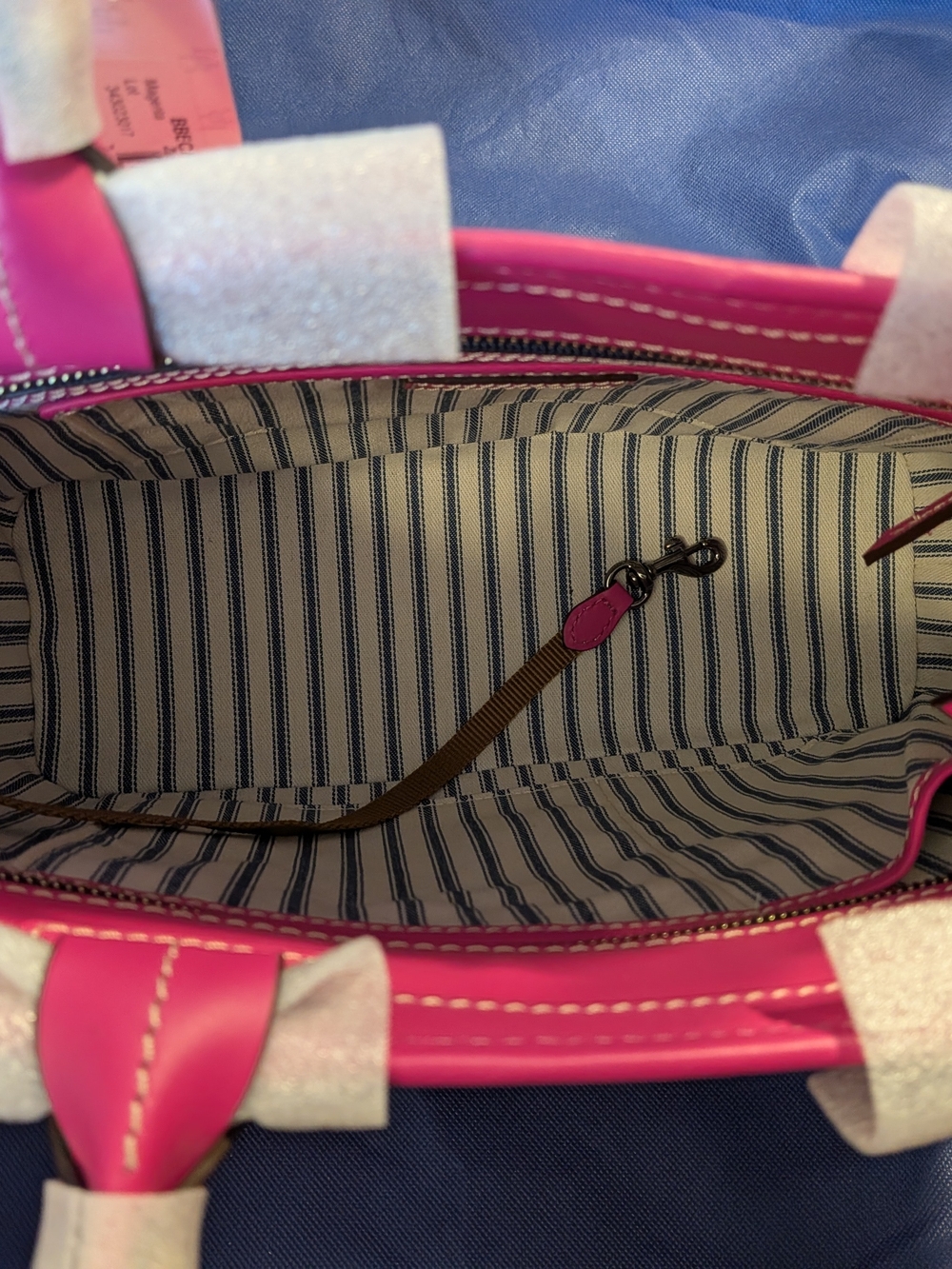 NWT! Dooney & Bourke Vachetta Beacon Zip Top Tote & Wallet Set in MAGENTA - Picture 10 of 16